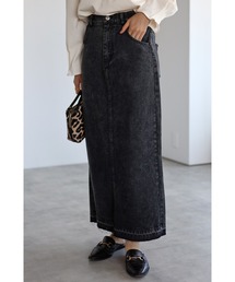 【2021-2022 A/W 新色追加】カットオフデニムタイトスカート