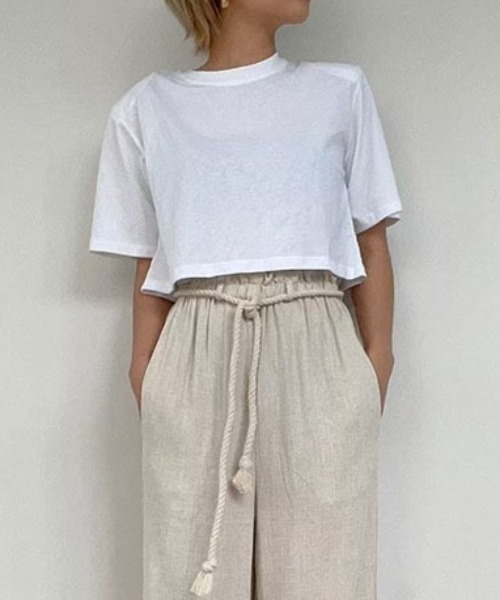 AMAIL（アマイル）の「Puff short cloth（Tシャツ/カットソー・レディース・ホワイト/ブラック/パープル・FREE）」の2枚目の写真