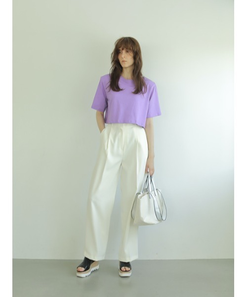 AMAIL（アマイル）の「Puff short cloth（Tシャツ/カットソー・レディース・ホワイト/ブラック/パープル・FREE）」の10枚目の写真