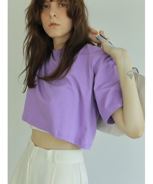 AMAIL（アマイル）の「Puff short cloth（Tシャツ/カットソー・レディース・ホワイト/ブラック/パープル・FREE）」の20枚目の写真