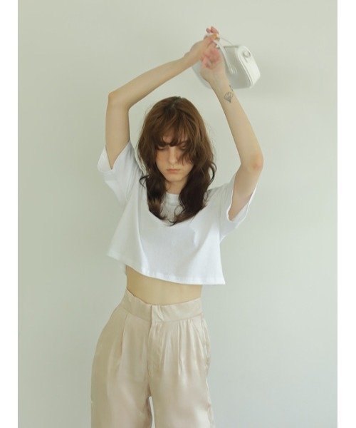 AMAIL（アマイル）の「Puff short cloth（Tシャツ/カットソー・レディース・ホワイト/ブラック/パープル・FREE）」の8枚目の写真