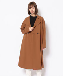 Munich | Munich(ミューニック)ウーリッシュウォームツイル　ラウンドヘムライトコート(ステンカラーコート)