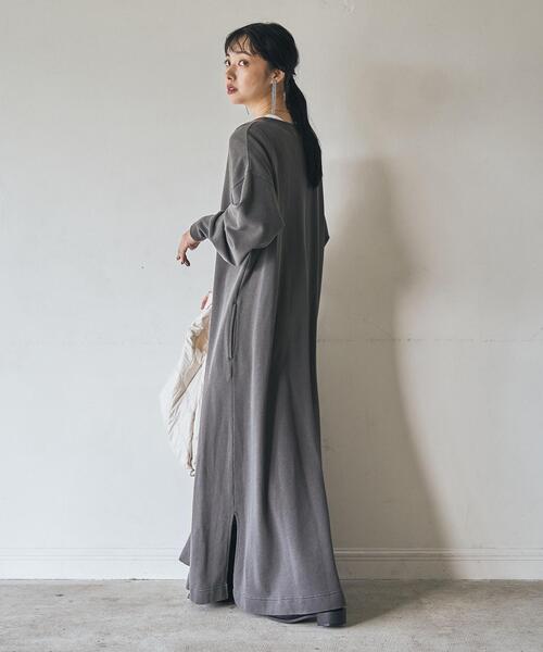 coen（コーエン）の「ピグメント裏毛スウェットワンピース（ワンピース