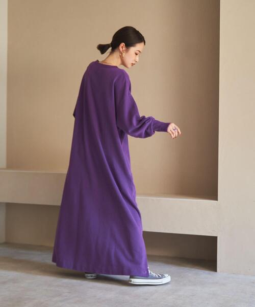 coen（コーエン）の「ピグメント裏毛スウェットワンピース（ワンピース