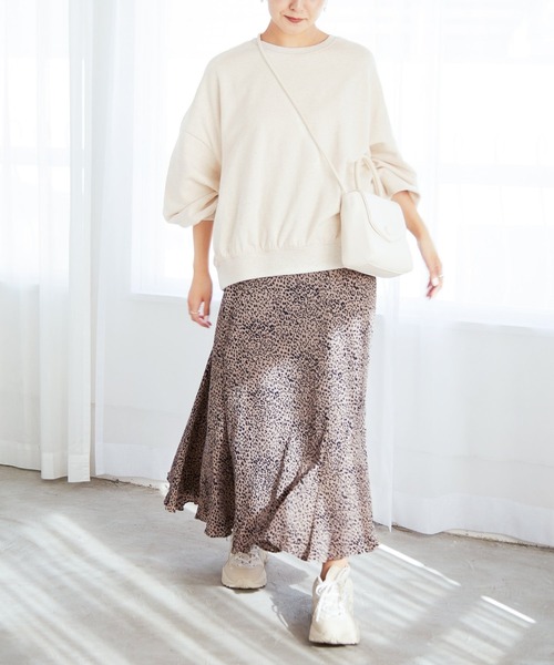 Heather（ヘザー）の「セルフィーウラケユルスウェット　236938（スウェット・レディース・アイボリー/グレー・FREE）」の6枚目の写真