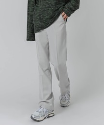 FOLLOWIN | 【UNISEX】ボタンディテールセミワイドストレートパンツスラックス(スラックス)