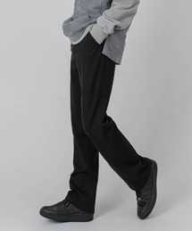 【UNISEX】ボタンディテールセミワイドストレートパンツスラックス