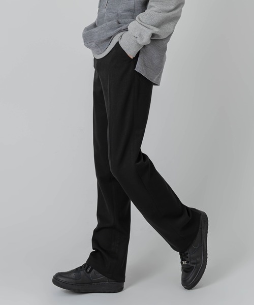 FOLLOWIN(フォロウィン)の「【UNISEX】ボタンディテールセミワイドストレートパンツスラックス(スラックス・レディース・ライトグレー/ブラック/チャコール・SMALL/MEDIUM/LARGE)」の2枚目の写真