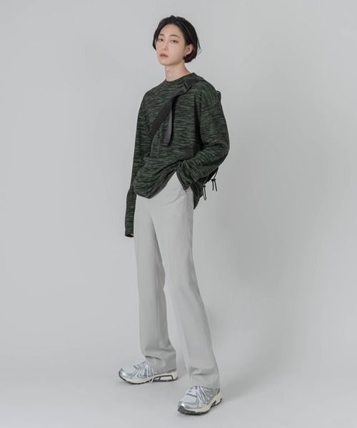 FOLLOWIN(フォロウィン)の「【UNISEX】ボタンディテールセミワイドストレートパンツスラックス(スラックス・レディース・ライトグレー/ブラック/チャコール・SMALL/MEDIUM/LARGE)」の21枚目の写真