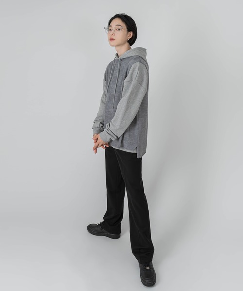 FOLLOWIN(フォロウィン)の「【UNISEX】ボタンディテールセミワイドストレートパンツスラックス(スラックス・レディース・ライトグレー/ブラック/チャコール・SMALL/MEDIUM/LARGE)」の10枚目の写真