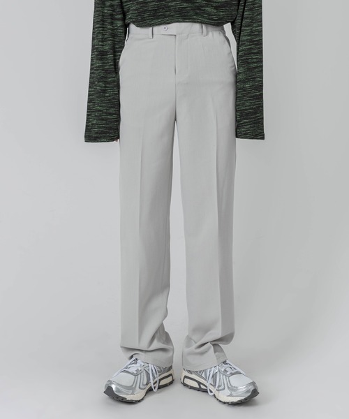 FOLLOWIN(フォロウィン)の「【UNISEX】ボタンディテールセミワイドストレートパンツスラックス(スラックス・レディース・ライトグレー/ブラック/チャコール・SMALL/MEDIUM/LARGE)」の11枚目の写真