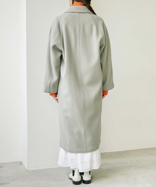 note et silence （ノートエシロンス）の「.●super120 平二重織　ロングコート（その他アウター・レディース・グレー/ライトブラウン/チャコールグレー・FREE）」の12枚目の写真