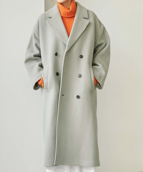 note et silence （ノートエシロンス）の「.●super120 平二重織　ロングコート（その他アウター・レディース・グレー/ライトブラウン/チャコールグレー・FREE）」の13枚目の写真