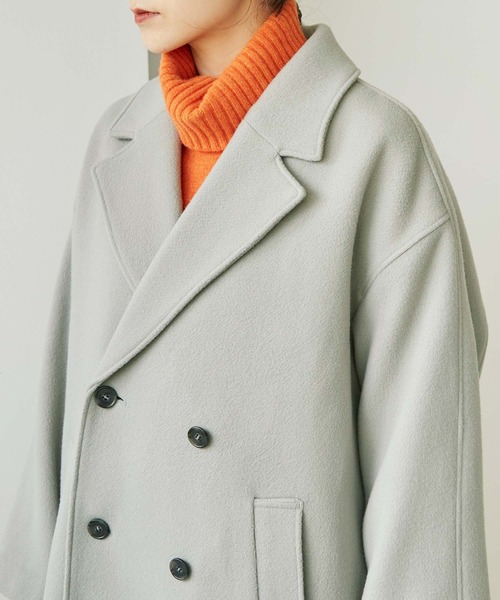 note et silence （ノートエシロンス）の「.●super120 平二重織　ロングコート（その他アウター・レディース・グレー/ライトブラウン/チャコールグレー・FREE）」の14枚目の写真