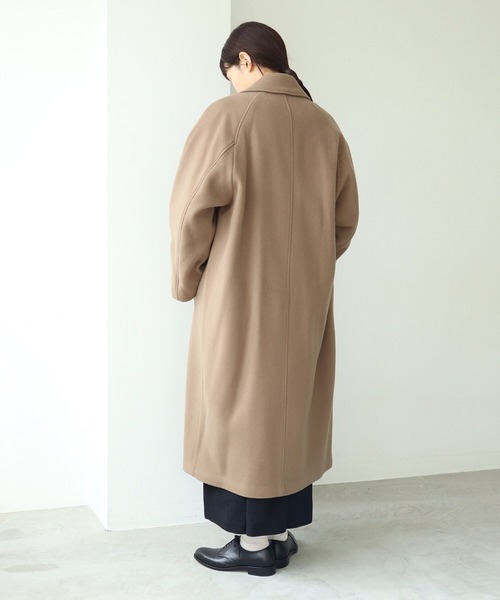 note et silence （ノートエシロンス）の「.●super120 平二重織　ロングコート（その他アウター・レディース・グレー/ライトブラウン/チャコールグレー・FREE）」の20枚目の写真
