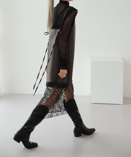 UNE MANSION（ユヌマンション）の「[UNEORIGINAL]アンバランスレイヤードビスチェ（ベスト・レディース・ブラック/ブラウン/モカ/グレー・FREE）」の11枚目の写真