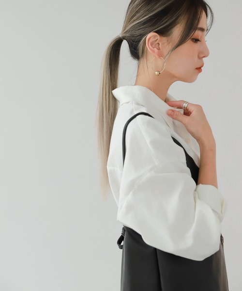 UNE MANSION（ユヌマンション）の「[UNEORIGINAL]アンバランスレイヤードビスチェ（ベスト・レディース・ブラック/ブラウン/モカ/グレー・FREE）」の8枚目の写真