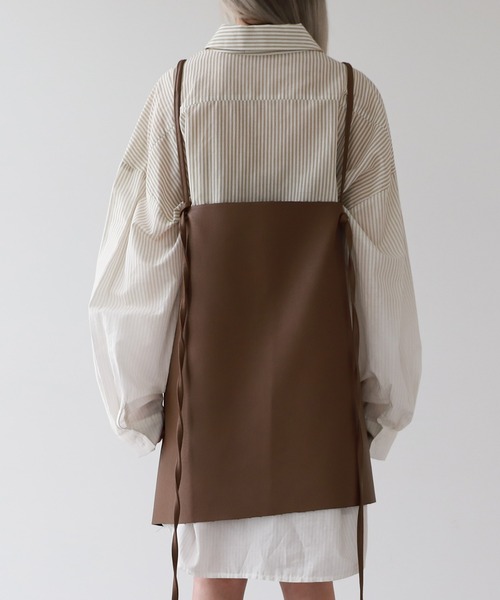 UNE MANSION（ユヌマンション）の「[UNEORIGINAL]アンバランスレイヤードビスチェ（ベスト・レディース・ブラック/ブラウン/モカ/グレー・FREE）」の9枚目の写真
