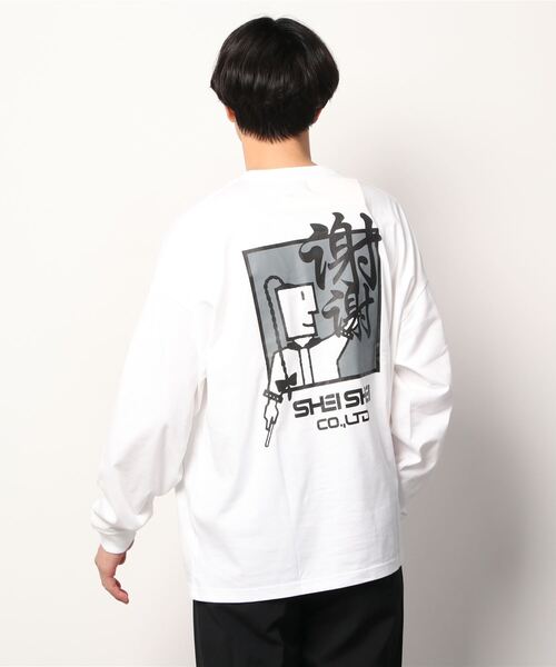 shei shei co LTD（シェイシェイシーオーエルティディ）の「SHEI SHEI TRIO L/S TEE（Tシャツ/カットソー・メンズ・ホワイト/ブラック・ONESIZE）」の4枚目の写真