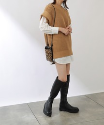 COLONY 2139 | コットンブレンドバルキーニットベスト&シャツセット(シャツ/ブラウス)