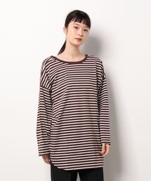 KOBE LETTUCE | 前後2wayボーダービッグシルエットロンT(Tシャツ/カットソー)