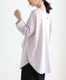 KOBE LETTUCE | 前後2wayボーダービッグシルエットロンT(Tシャツ/カットソー)