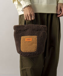 UNIVERSAL OVERALL | 【UNIVERSAL OVERALL/ユニバーサルオーバーオール】ボア×コーデュロイ巾着(ショルダーバッグ)