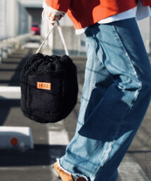 UNIVERSAL OVERALL | 【UNIVERSAL OVERALL/ユニバーサルオーバーオール】ボア×コーデュロイ巾着(ショルダーバッグ)
