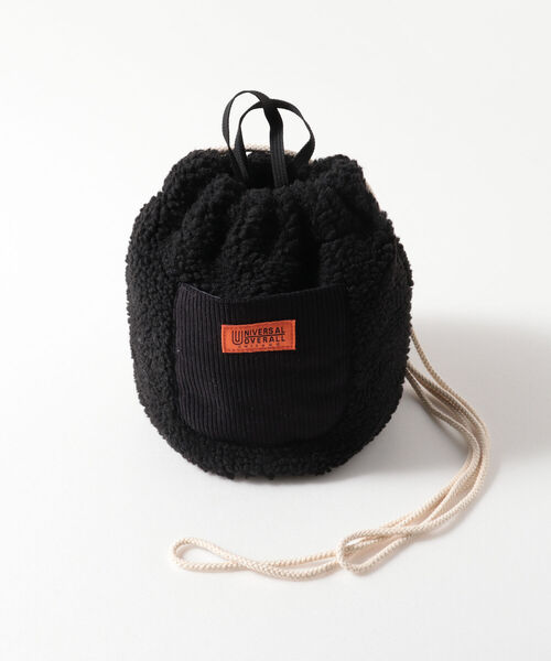UNIVERSAL OVERALL（ユニバーサルオーバーオール）の「【UNIVERSAL OVERALL/ユニバーサルオーバーオール】ボア×コーデュロイ巾着（ショルダーバッグ・メンズ・ブラウン/ブラック/ベージュ・FREE）」の5枚目の写真