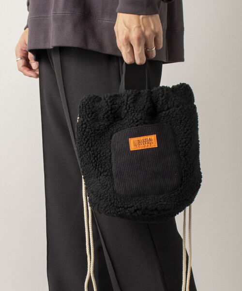 UNIVERSAL OVERALL（ユニバーサルオーバーオール）の「【UNIVERSAL OVERALL/ユニバーサルオーバーオール】ボア×コーデュロイ巾着（ショルダーバッグ・メンズ・ブラウン/ブラック/ベージュ・FREE）」の22枚目の写真