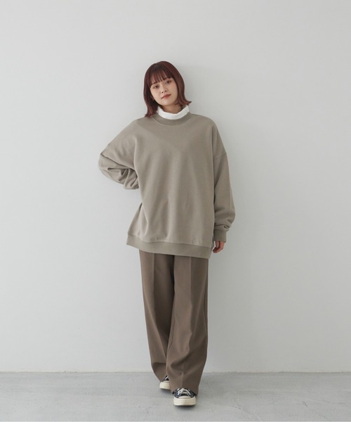 flaner（フラネ）の「Loose turtleneck Tee/ルーズタートルネックT（Tシャツ/カットソー・レディース・ホワイト/ブラック・MEDIUM/LARGE）」の17枚目の写真