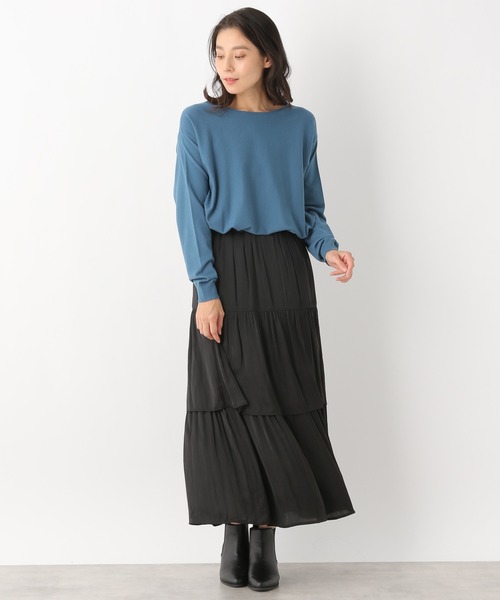 LEPSIM（レプシィム）の「キリカエティアードスカート　235834（スカート・レディース・ブラック/ライトグレー・FREE）」の4枚目の写真