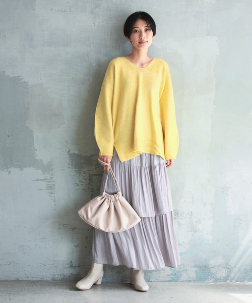 LEPSIM（レプシィム）の「キリカエティアードスカート　235834（スカート・レディース・ブラック/ライトグレー・FREE）」の5枚目の写真