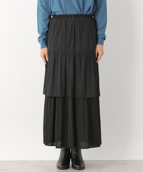 LEPSIM（レプシィム）の「キリカエティアードスカート　235834（スカート・レディース・ブラック/ライトグレー・FREE）」の9枚目の写真