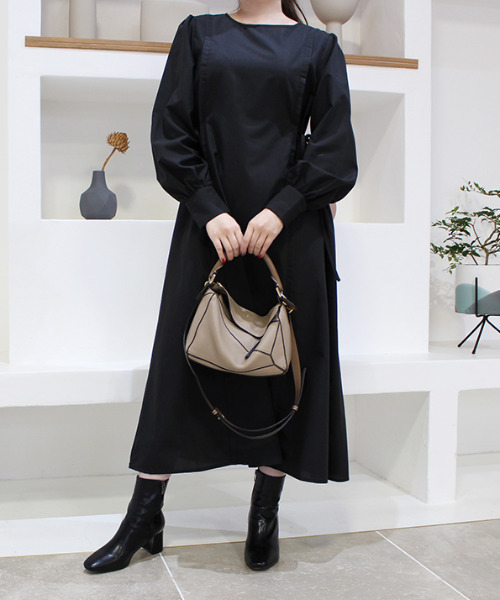 MODE ROBE(モードローブ)の「サイドリボンワンピース(ワンピース・レディース・ブラック/ブラウン・FREE)」の15枚目の写真