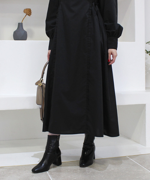 MODE ROBE(モードローブ)の「サイドリボンワンピース(ワンピース・レディース・ブラック/ブラウン・FREE)」の3枚目の写真
