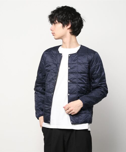 TAION(タイオン)の「【TAION】タイオン CREW NECK BUTTON DOWN JKT TAION-104(ノーカラージャケット)」|ネイビー