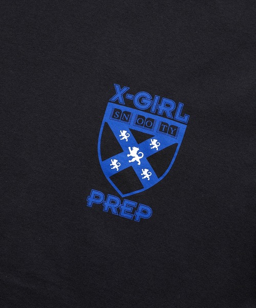 X-girl（エックスガール）の「PREP S/S TEE（Tシャツ/カットソー・レディース・ホワイト/チャコール/ライトグリーン・S/M/L/XL）」の19枚目の写真