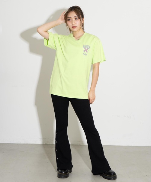 X-girl（エックスガール）の「PREP S/S TEE（Tシャツ/カットソー・レディース・ホワイト/チャコール/ライトグリーン・S/M/L/XL）」の22枚目の写真