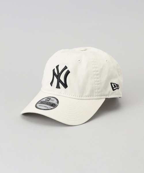 FREAK'S STORE(フリークスストア)の「NEW ERA/ニューエラ 9TWENTY NY/クロスストラップ ウォッシュドコットン ニューヨーク・ヤンキース(キャップ・レディース・ネイビー/キャメル/グリーン/レッド/ブラック/ホワイト/ナチュラル・ONE SIZE/フリ-)」の4枚目の写真