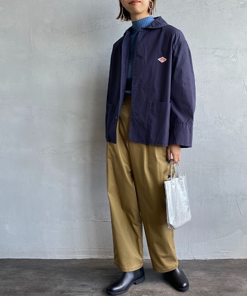 DANTON（ダントン）の「【WEB限定】[DANTON/ダントン] ダウンプルーフ 丸襟ワークジャケット（その他アウター・レディース・ネイビー/オフホワイト/オリーブ・38/36/34）」の6枚目の写真