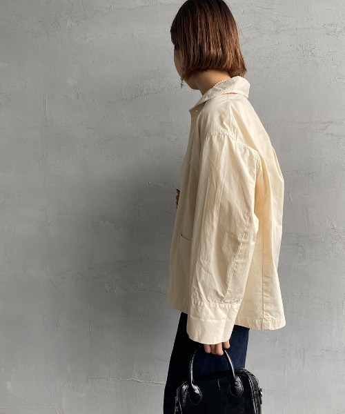 DANTON（ダントン）の「【WEB限定】[DANTON/ダントン] ダウンプルーフ 丸襟ワークジャケット（その他アウター・レディース・ネイビー/オフホワイト/オリーブ・38/36/34）」の9枚目の写真