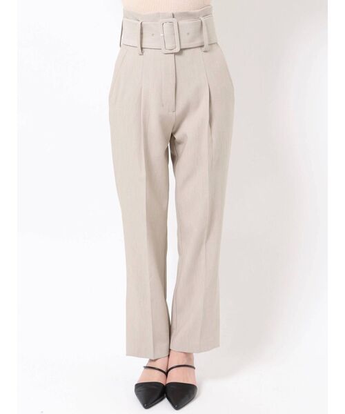 MURUA（ムルーア）の「ハイウエストストレートパンツ（スラックス・レディース・イエロー/アイボリー・1/2）」の19枚目の写真