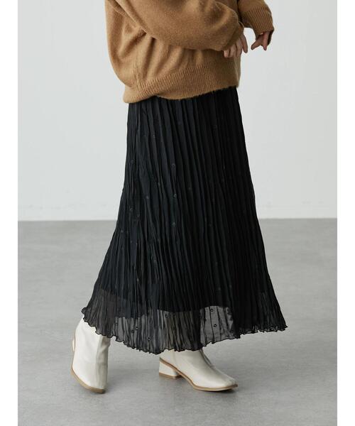 AMERICAN HOLIC（アメリカンホリック）の「ドット刺繍アイレットスカート（スカート・レディース・ブラック・M/L）」の3枚目の写真