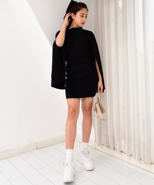 SPIRALGIRL（スパイラルガール）の「manywayニットセットアップ（ワンピース・レディース・ライトグレー/ブラック/グリーン・FREE）」の19枚目の写真