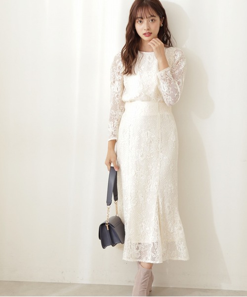 PROPORTION BODY DRESSING（プロポーションボディドレッシング）の「レースロングマーメイド / 1212120104（スカート・レディース・パープル/ライトグリーン/ホワイト系その他・SMALL/MEDIUM）」の6枚目の写真