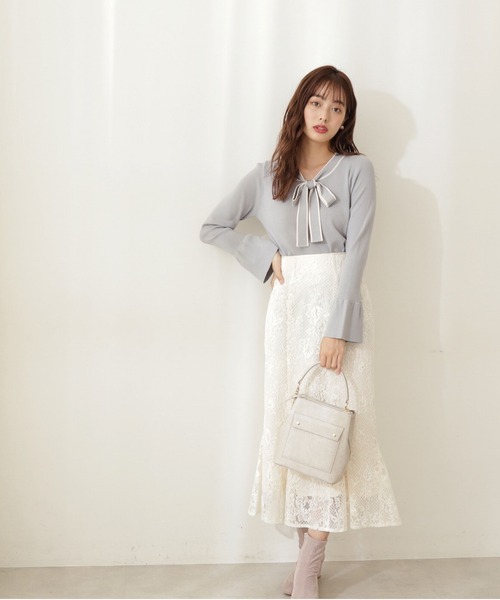 PROPORTION BODY DRESSING（プロポーションボディドレッシング）の「レースロングマーメイド / 1212120104（スカート・レディース・パープル/ライトグリーン/ホワイト系その他・SMALL/MEDIUM）」の7枚目の写真