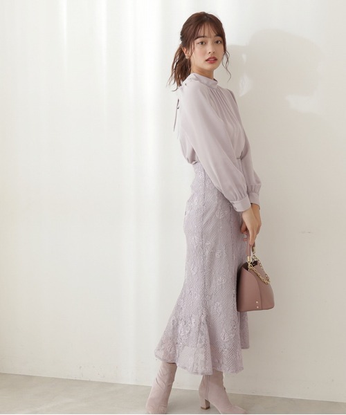 PROPORTION BODY DRESSING（プロポーションボディドレッシング）の「レースロングマーメイド / 1212120104（スカート・レディース・パープル/ライトグリーン/ホワイト系その他・SMALL/MEDIUM）」の14枚目の写真