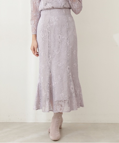 PROPORTION BODY DRESSING（プロポーションボディドレッシング）の「レースロングマーメイド / 1212120104（スカート・レディース・パープル/ライトグリーン/ホワイト系その他・SMALL/MEDIUM）」の16枚目の写真