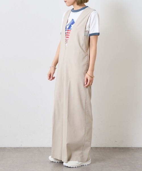 ストレッチノースリーブオールインワン